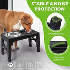 Collapsible Dog Bowls with Raised Adjustable Stand