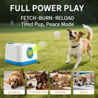 Automatic Dog Ball Launcher, Auto/Manual Paw-Activated Dog Ball Thrower