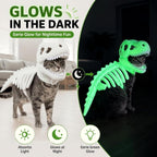 Glow-in-the-Dark Dinosaur Skeleton Cat Costume
